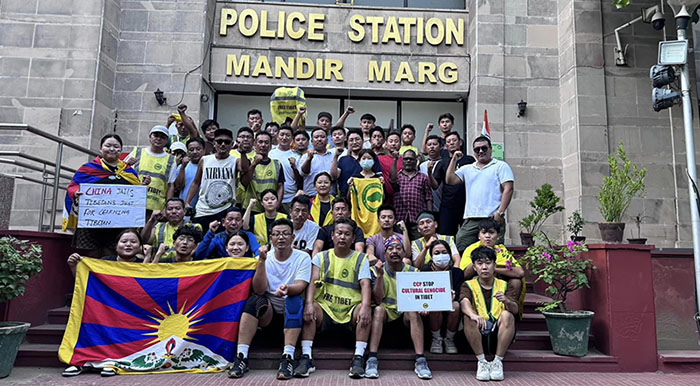 Over 50 Tibetan activists detained at Mandir Marg Police station by police and they have been released on October 1, 2024. (Photo: TYC)