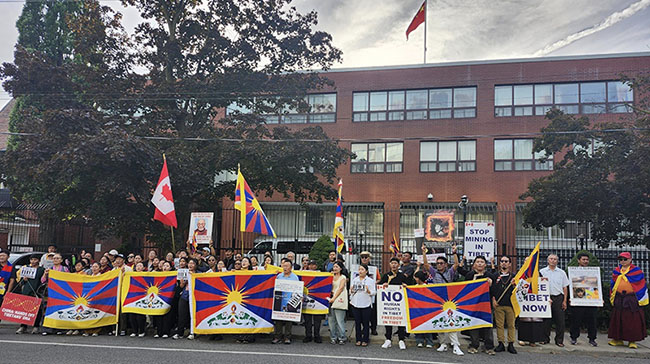 More than 50 Tibetans gathered outside the Chinese Consulate in Toronto, Canada, on September 27, 2024, to protest against the Chinese Communist Party (CCP). (Photo: file)