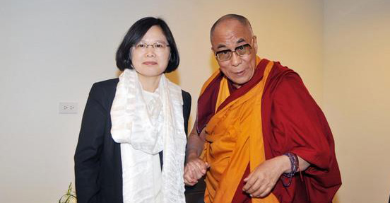 His Holiness the Dalai Lama with Tsai Ing-wen, the President of Taiwan. Photo: File 