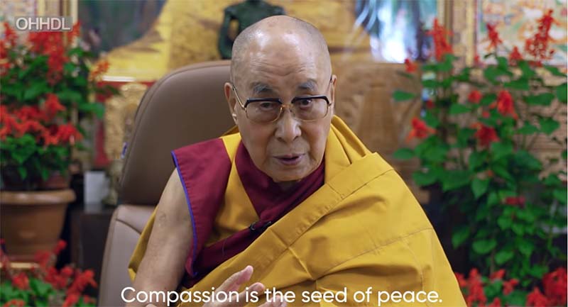 His Holiness the Dalai Lama. Photo: screenshot