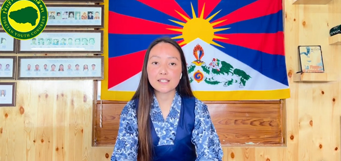 Lhamo, the Information Secretary of Tibetan Youth Congress.