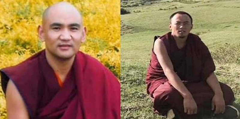 Tibetan Buddhist monks, Go Sherab Gyatso and Rinchen Tsultrim.  Photo: TPI