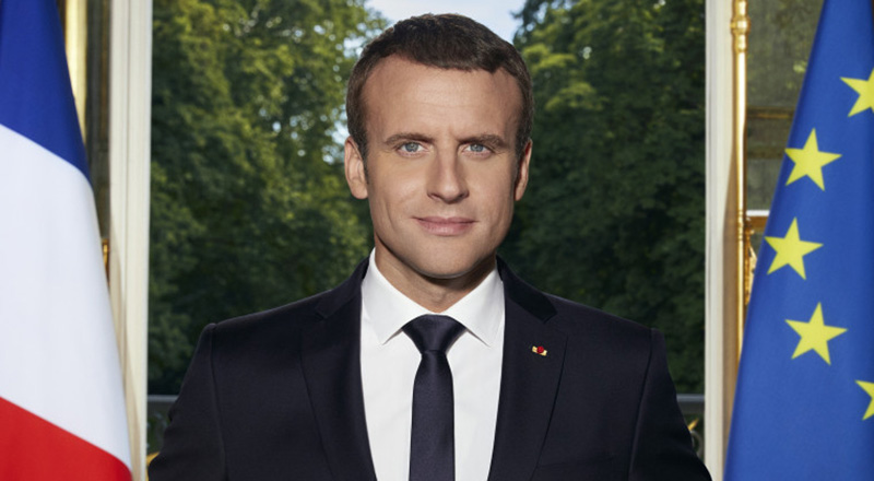 Emmanuel Macron, President of France. Photo : Soazig de la Moissonnière 