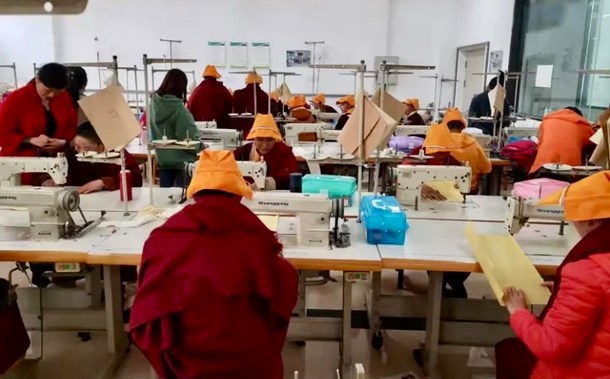 Tibetan nuns forced to undergo vocational training (Photo courtesy of netizen)