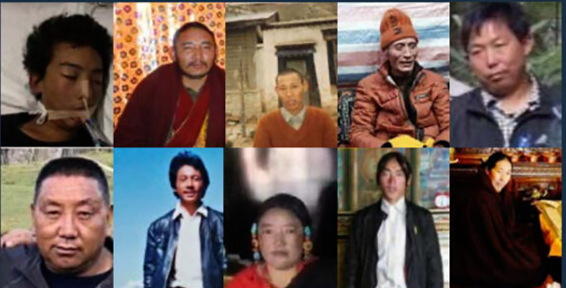 Tibetans who were tortured to death by the Chinese authorities since 2008. Photo: CTA