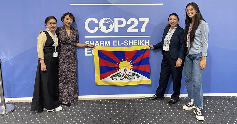 The delegation of Tibet climate researchers and advocates in Sharm El Sheikh, Egypt. Photo:file