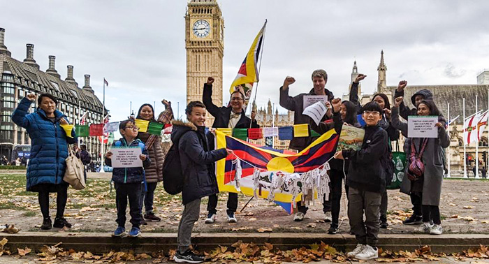 Tibetan activists and supporters marked World Children's Day 2022 in London, November 20, 2022. Photo: File