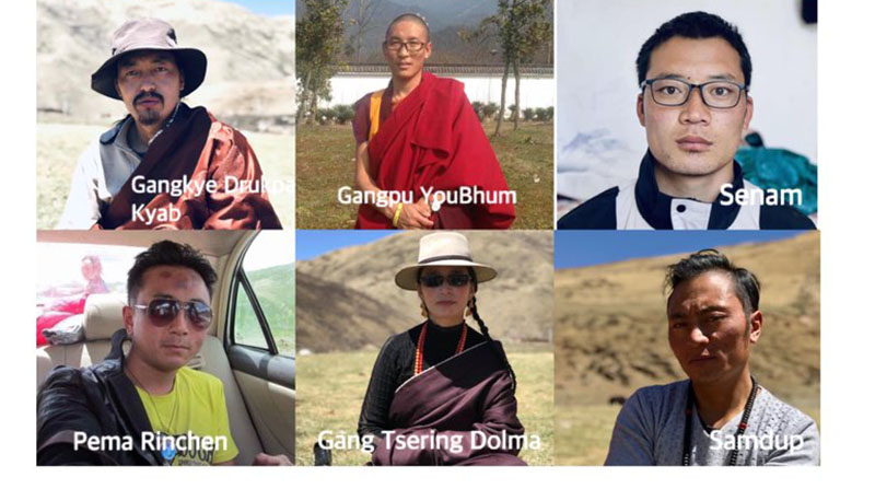 The six Tibetans sentenced to between four and 14 years in prison by the Chinese authorities. Photo: TPI