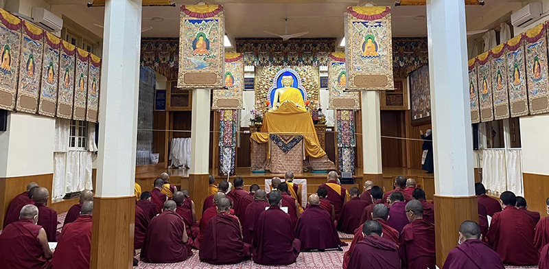 Tibetans held a solidarity prayer for Tibetans in Tibet on September 21, 2022, in Dharamshala, H.P., India. Photo: TPI