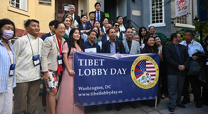 Tibetan Americans and Tibet supporters lobby Congress to pass the Resolve Tibet Act, on September 22, 2022. Photo: ICT
