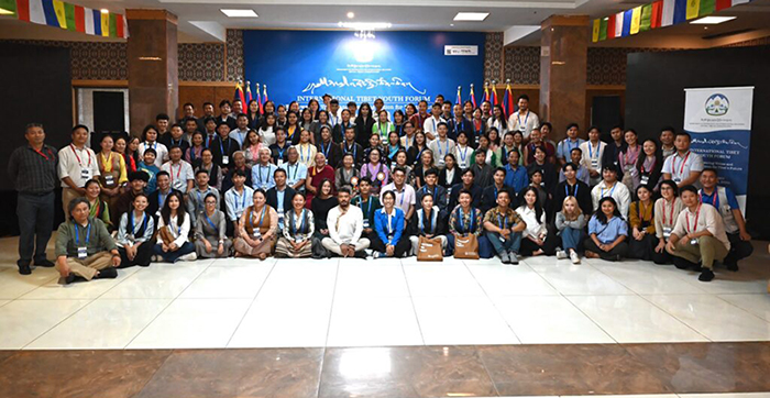 Group photo of International Tibetan Youth participants with guests, speakers and facilitators, July 20, 2023. Photo: DIIR/Tenzin Jigme Taydeh 