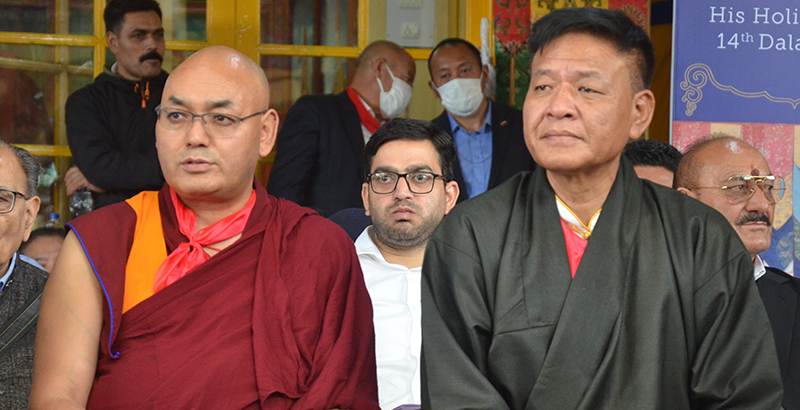 Sikyong ( President ) Penpa Tsering of the Central Tibetan Administration and Khenpo Sonam Tenphel, Speaker of the Tibetan Parliament-in-Exile. (Photo: TPI) 
