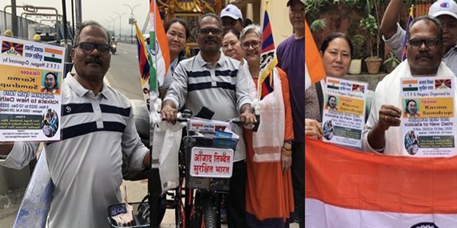 Sandesh Meshram alias Samten Yeshi, General Secretary of the India-Tibet Friendship Society, Nagpur, Maharashtra, India, has launched his fifth cycle rally titled "Jannagaran Cycle Yatra" on November 4, 2023. (Photo: file)