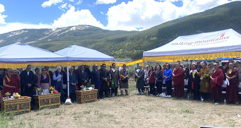 Around 100 Tibetans and guests paid tribute to and remembered the Tibetan freedom fighters at the CIA-Tibet training camp in Colorado on June 9, 2024. (Photo: John LaConte/Vail Daily)