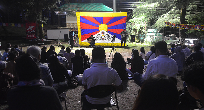 SFT held an evening of solidarity with Tibetan musicians censored in Tibet, on Mcleod Ganj, June 21, 2024. (Photo: TPI)