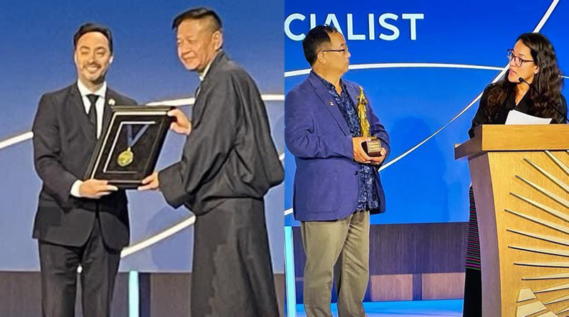 Sikyong Penpa Tsering, Tibetan activists Lhadon Tethong and Dr Gyal Lo received the 2024 Democracy Award from the National Endowment for Democracy (NED), on June 13, 2024. (Photo:file)