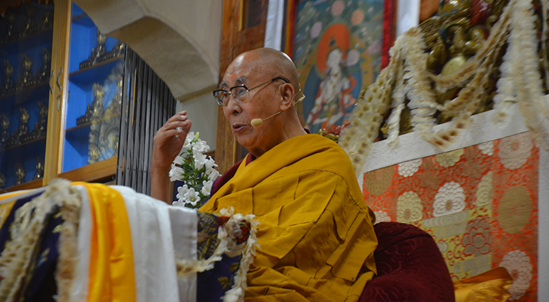 His Holiness the 14th Dalai lama of Tibet on June 11, 2024, Tsuglagkhang, Dharamshala. (Photo: TPI/Yangchen Dolma)
