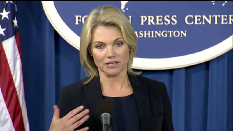 Washington Foreign Press Center Briefing with Spokesperson Heather Nauert. Photo: U.S. Department of State