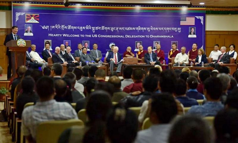President Dr Lobsang Sangay delivering a welcome speech at T-building, CTA, Dharamshala, India, on August 3, 2019. Photo/Tenzin Jigme/CTA