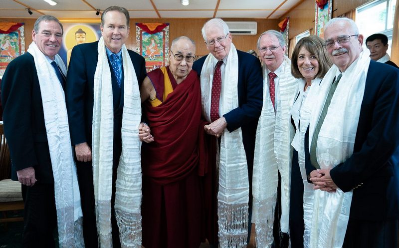A bipartisan U.S Congressional delegation during their meeting with His Holiness the Dalai Lama at his residence in Dharamshala, HP, India on August 3, 2019. Photo: Tenzin Choejor