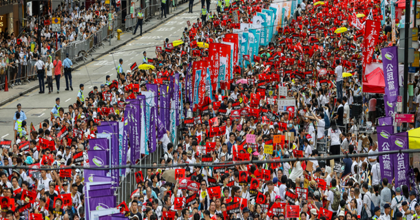 On Sunday, June 9th, one million Hong Kongers (more than 13% of the population) marched against this bill. Photo: RSF