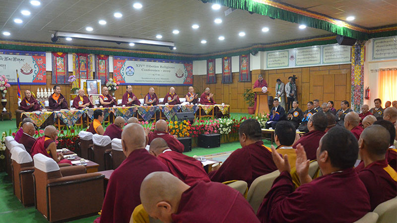 Kalon Ven Karma Gelek Yuthok, Department of Religion and Culture, CTA addressing the 14th Tibetan Religious Conference convened at the CTA headquarters, Dharamshala, India, November 27, 2019. Photo: TPI/Yangchen Dolma