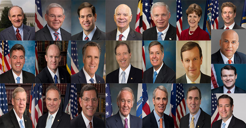Members of the US Senate Foreign Relations Committee. Photo: TPI