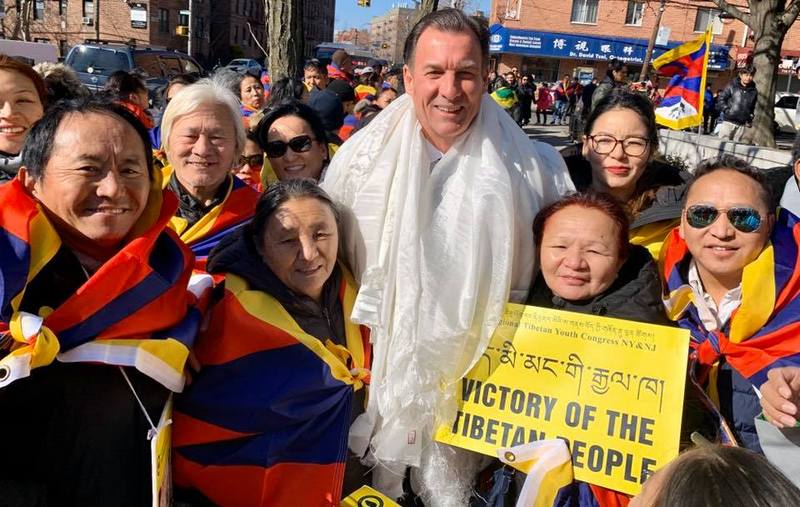 U.S Lawmaker Congressman Tom Suozzi attending the event of the March 10 Tibetan National Uprising Day held in New York, U.S., on March 10, 2020. Photo: TPI
