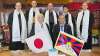 A delegation of Japanese monks representing nine Sotoshu schools of Japanese Zen Buddhism with representative Dr Arya Tsewang Gyalpo on September 12, 2023. Photo: (Office of Tibet, Japan)
